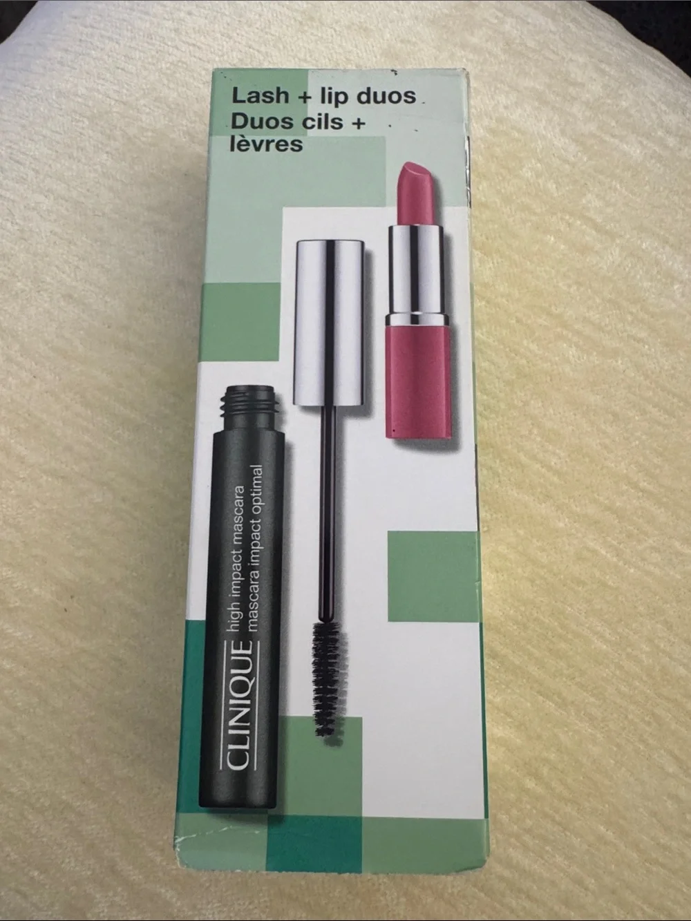 Clinique Lash + Lip Duo — Pink Lipstick & Black Mascara